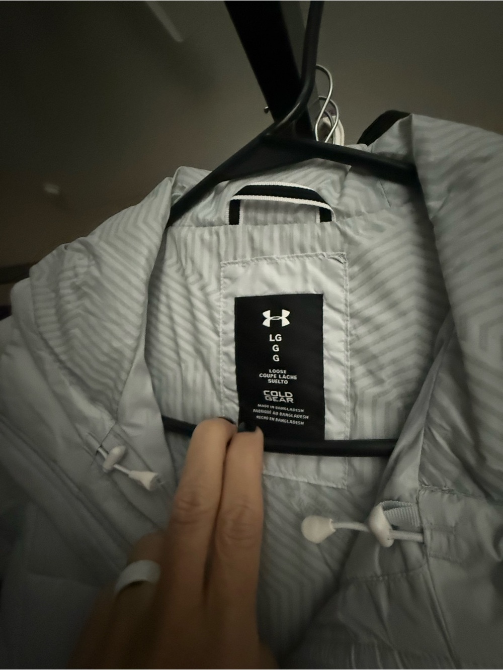 Under Armour Women’s Light Gray Hooded ColdGear Puffer Jacket